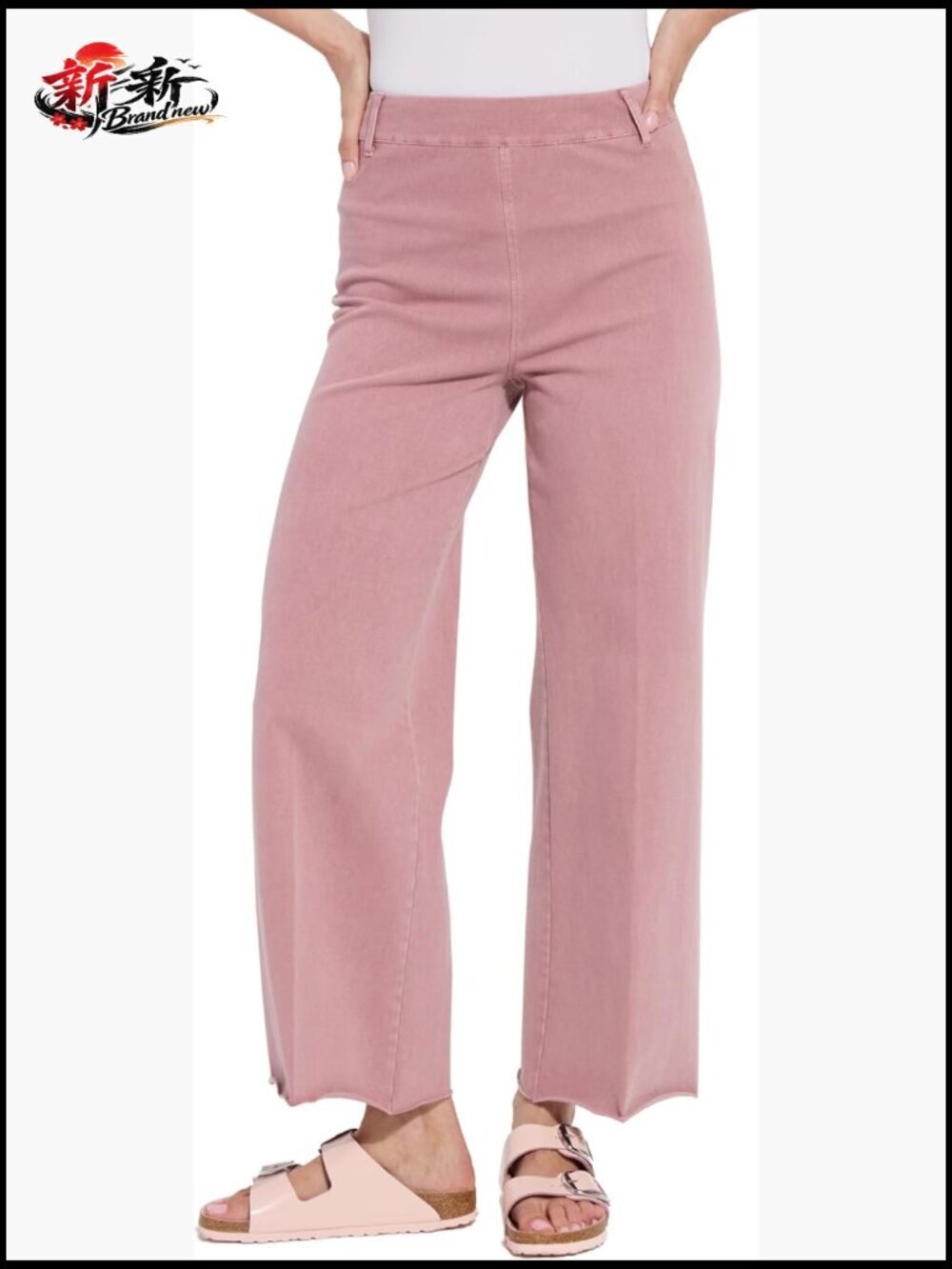 Wide Leg Denim Jeans High Rise Stretchable 28" Inseam